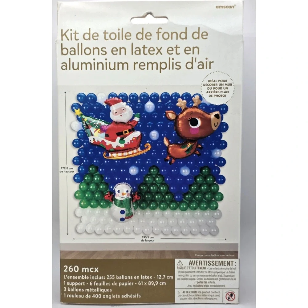 Amscan Christmas Balloon Backdrop Kit 260 pieces 71